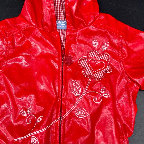 Baby Headquarters Red Hooded Raincoat size 12M (3) - Picture 4 of 4